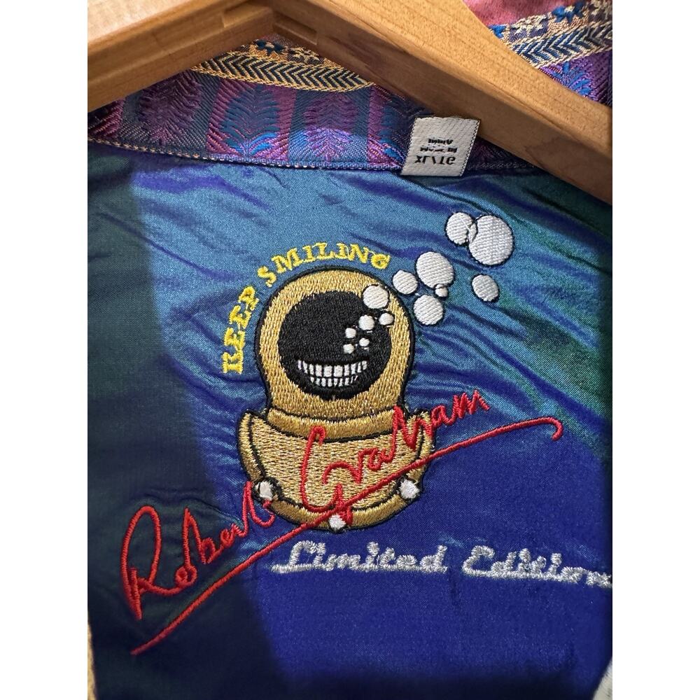 Robert Graham Shirt Mens XL Space Therfore I Am Limited Edition Flip Cuff RARE - Picture 3 of 16